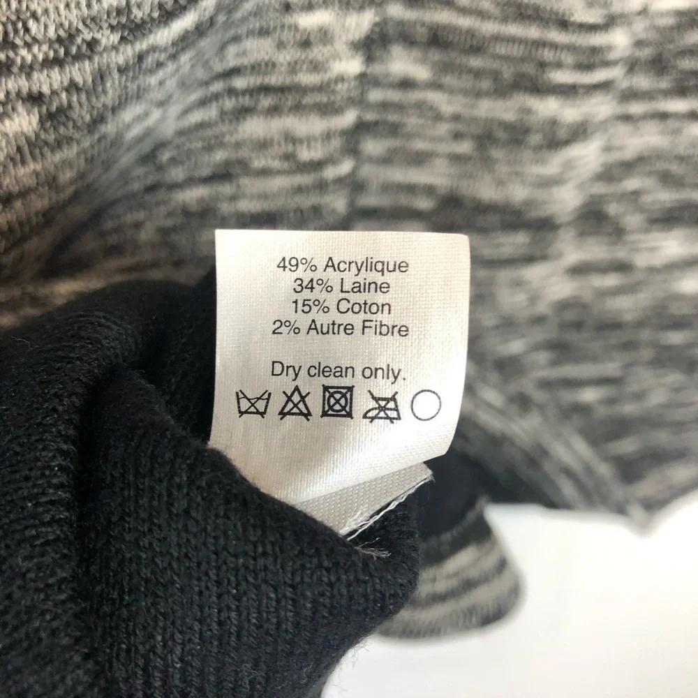 J.Crew Jaspé Space Dye Tunic Zip-Back Detail‎ Double Faced Jersey Wool Blend Top